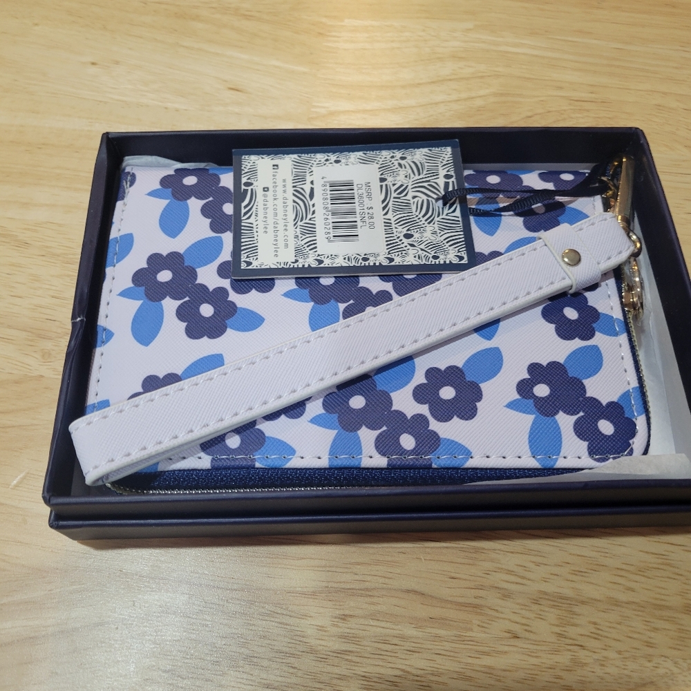 Dabney Lee Blue Floral Wristlet